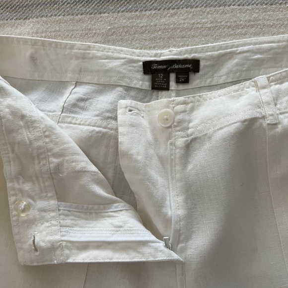 Tommy Bahama white linen pants size 12 - Picture 5 of 11